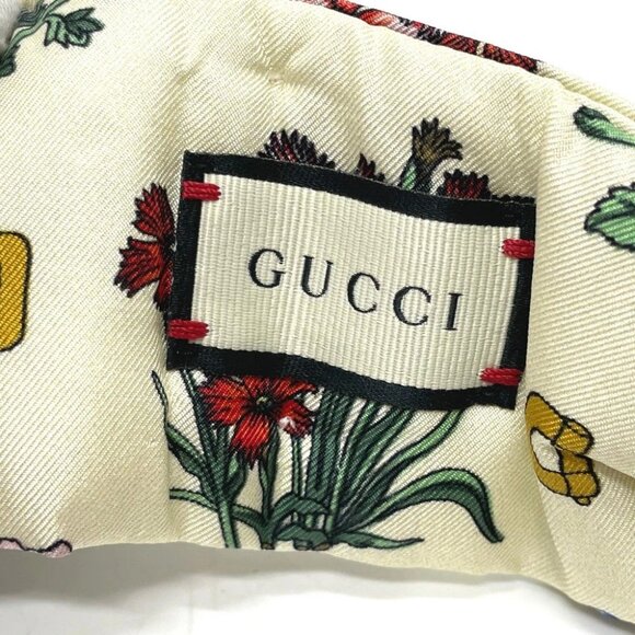 GUCCI flour bandana hair band silk / polyester Ivory - Picture 7 of 12